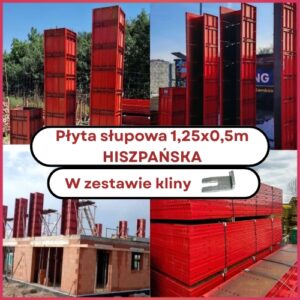 Płyta słupowa 1,25x0,5m (1 słup)