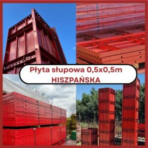 Płyta słupowa 0,5x0,5m (1 słup)