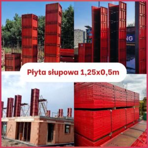 Płyta słupowa 1,25x0,5m komplet