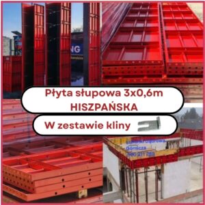 Płyta słupowa 3x0,6m (1 słup)