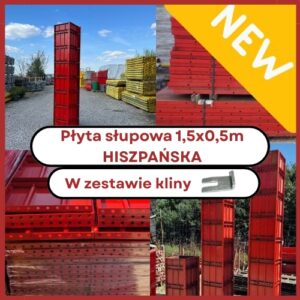 Płyta słupowa 1,5x0,5m (1słup)