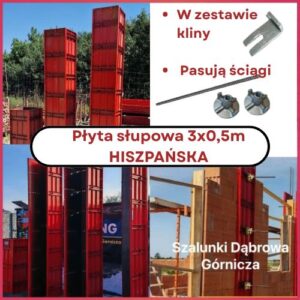 Płyta słupowa 3x0,5m (1 słup)