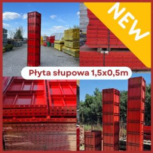 Płyta słupowa 1,5x0,5m komplet